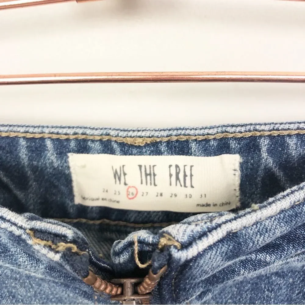 FREE PEOPLE | WE THE FREE Zip It Up Denim Jean Mini Skirt Women’s Size 26 (2)